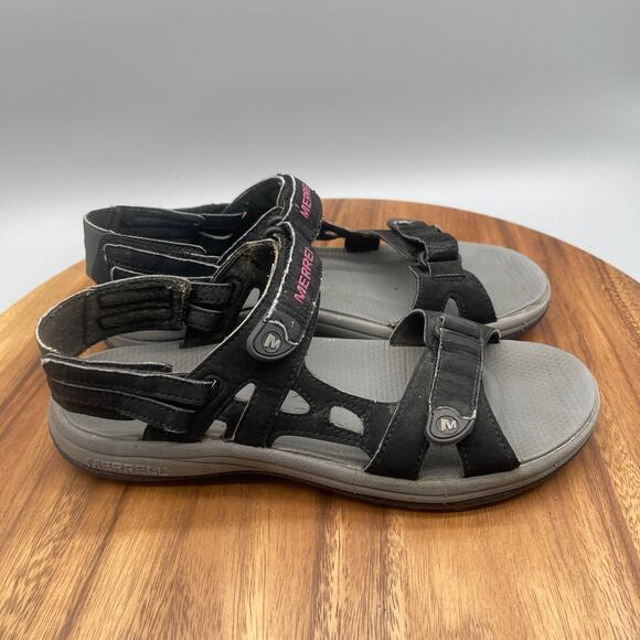 Merrell Cedrus Convertible Hiking Sandals Womens 9 Black Rose Red Walking Water - Picture 1 of 8